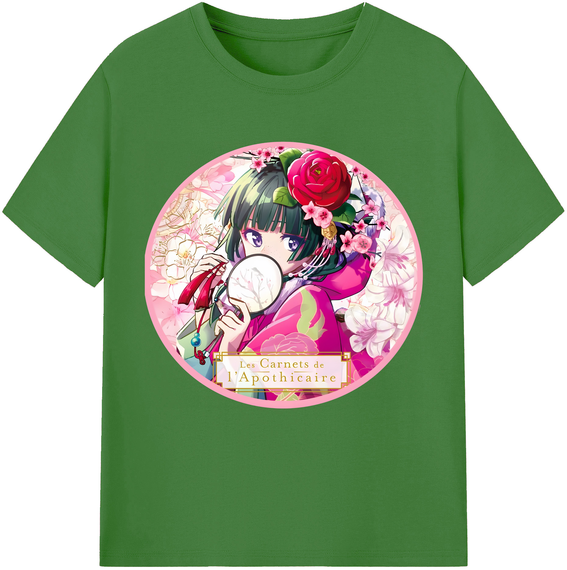 （画像用） 薬屋のひとりごと The Apothecary Diaries レディースカジュアルプリントTシャツ（綿100％）
